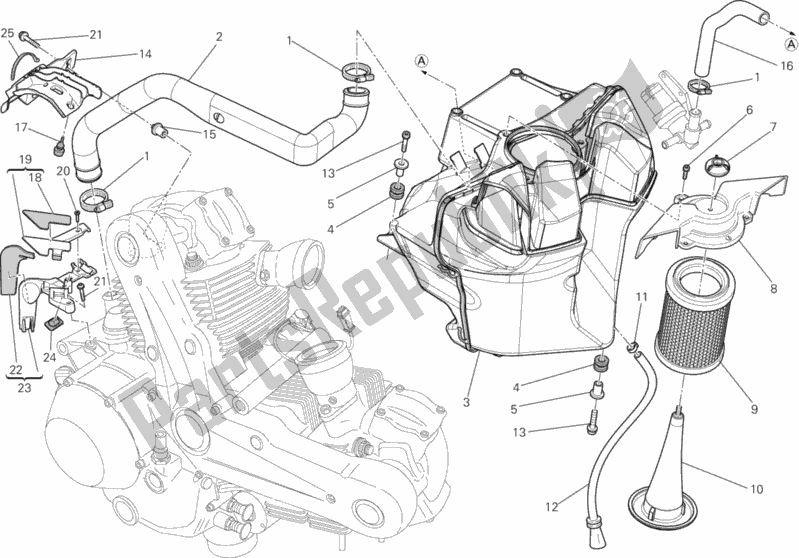 Todas as partes de Ingestão do Ducati Monster 796 ABS 2014